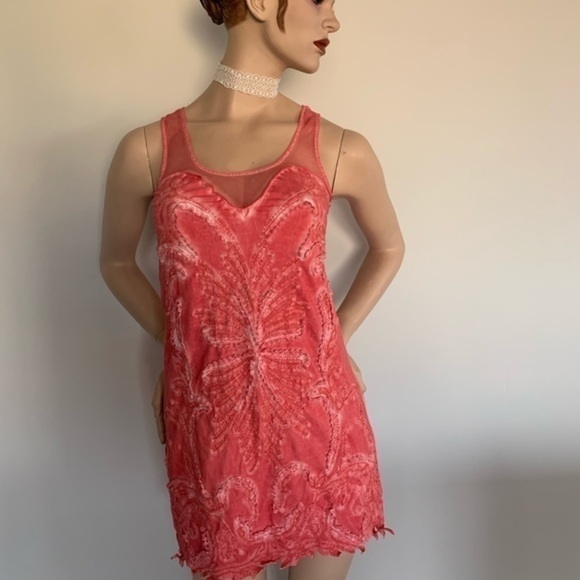 Free People Ice Ice Baby Dress Pink Lemonade - Picture 4 of 8